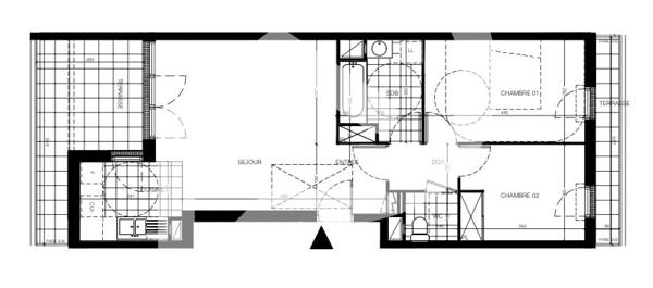 Appartement 3 pièces 62.6 m2