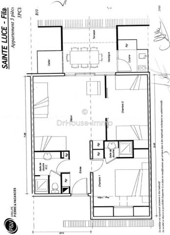 Appartement à vendre 3 pièces de 53 m²