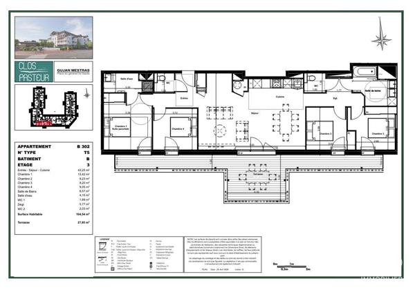 Appartement à vendre 5 pièces 105 m² Gujan-Mestras
