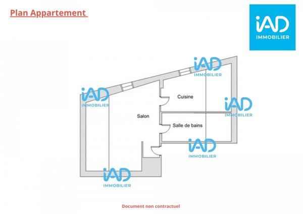 Location appartement 2 pièces 37 m² Limours