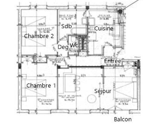 3/4 pièces dernier étage