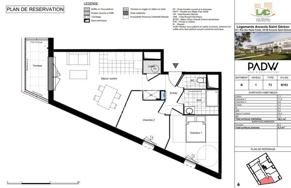 Appartement neuf A VENDRE, Ancenis centre, en cours de construction, T3 avec terrasse