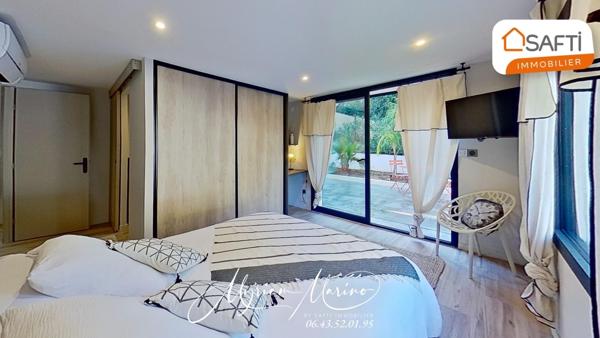 À Vendre : Villa Meublée à Saint-Aygulf – Proche Mer, 5 Suites, Piscine, 4 Parkings.