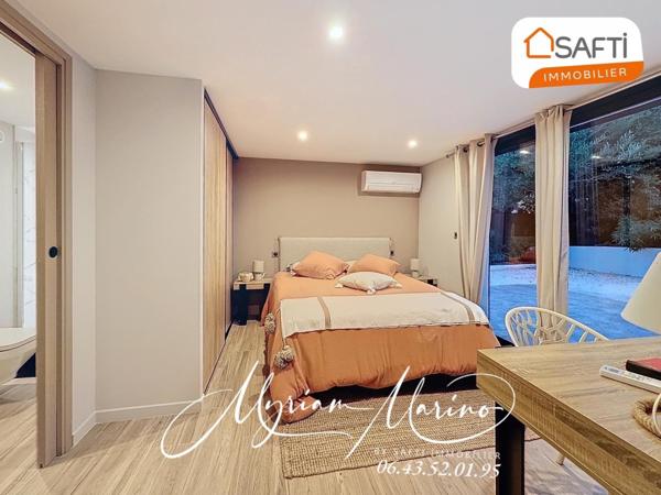 À Vendre : Villa Meublée à Saint-Aygulf – Proche Mer, 5 Suites, Piscine, 4 Parkings.