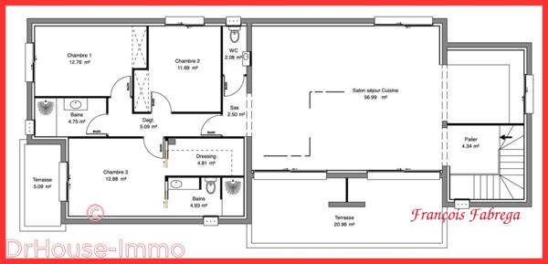 Maison à vendre 4 pièces de 138 m²