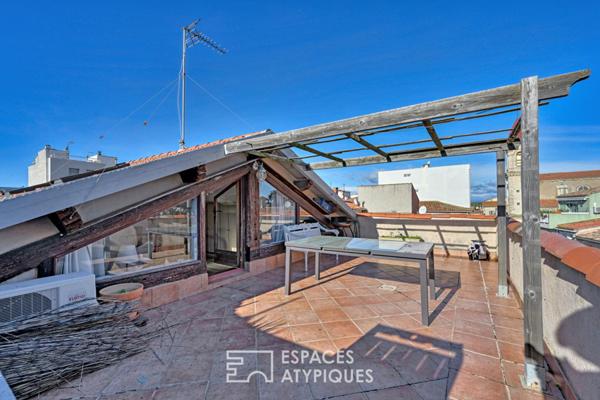 L’ancienne poste de Palavas métamorphosée en maison de ville avec toit terrasse vue mer