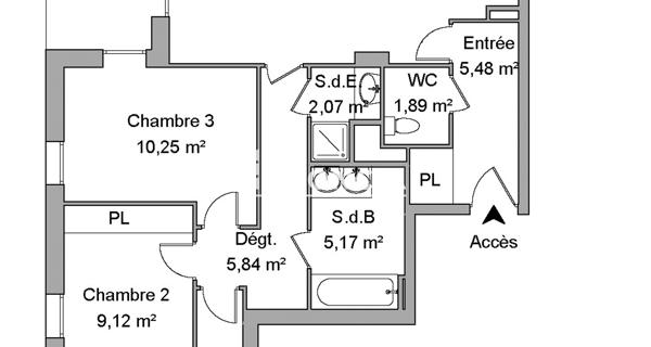Location Appartement 4 pièces 80.35 m² - Toulouse 31300