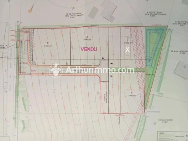 Vente Terrain 922 m2 à Verfeil