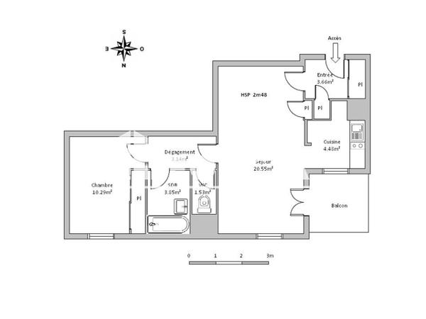 Location Appartement 2 pièces 47.5 m² - 125 AVENUE FAIDHERBE Valenciennes 59300