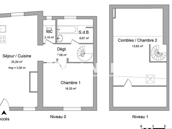 Location Maison 3 pièces 71 m² - LES CHABERTS Le Cheylas 38570