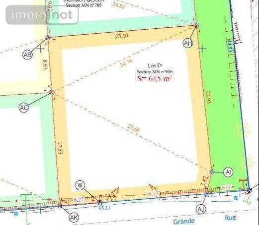 Terrain à Batir à vendre à Bains-sur-Oust en Ille-et-Vilaine (35600), ref : 143/250TD BOURG