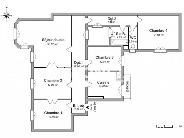 Location Appartement 5 pièces 147.85 m² - 15 BLD DU CHAMPS DE MARS Colmar 68000
