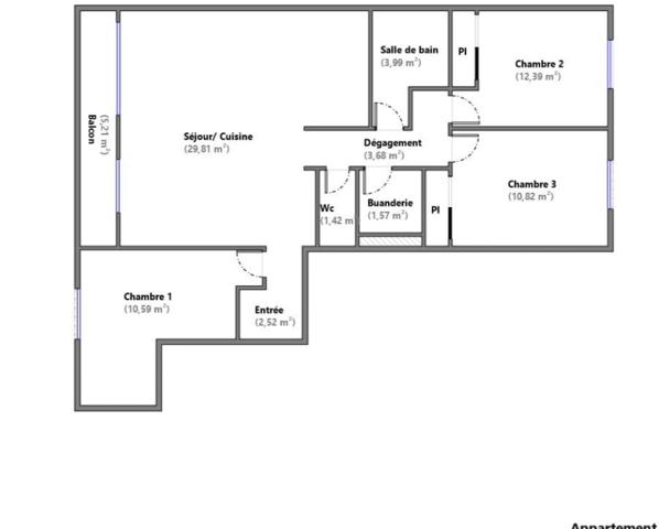Appartement à vendre 5 pièces 77 m² Villeparisis