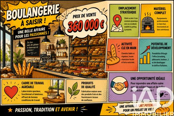Boulangerie à vendre 220 m² Saint-Jean-le-Blanc