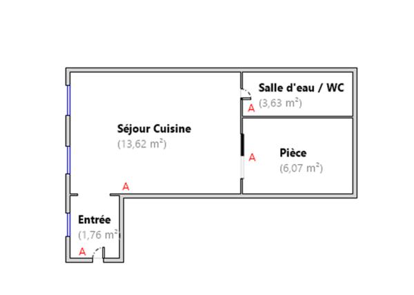Appartement 1 pièce 25.08 m2