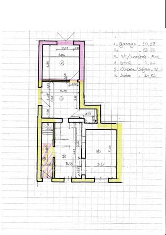 Projet sur Charleval : BAS DE MAISON de 57 m2 ,séjour cuisine , espace dinatoire , salle de bain à créer, garage .
