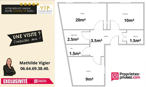 Appartement T2 48 m² Tulle secteur IUT