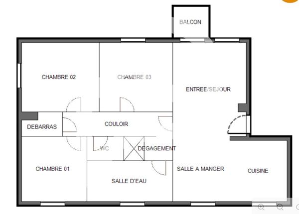 Appartement 4 pièces 74 m2