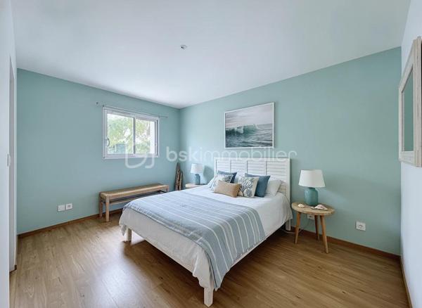 Dans un secteur calme et préservé, jolie maison récente (2022) de Type 4 comprenant en rez-de-chaussée une belle pièce de vie très lumineuse avec plafond cathédrale et sa cuisine américaine équipée, une suite parentale avec douche et toilettes.
A l'étage se trouvent, deux chambres avec placard équipé, salle de bain avec baignoire et double vasques. Toilettes indépendantes. Une mezzanine surplombe la pièce de vie et permet de faire un petit salon ou un bureau. 
Grand garage avec porte électrique et accès direct au jardin à l'arrière. Accès par buanderie dans la maison. 
Les points forts sont une luminosité exceptionnelle, un environnement calme, une isolation optimum et un chauffage par pompe à chaleur.
Volets électriques dans toutes les pièces.
Le jardin de 447 m² est clos et reste à paysager à votre goût.
Certaines photos ont été travaillées par l'IA pour exemple d'aménagement.