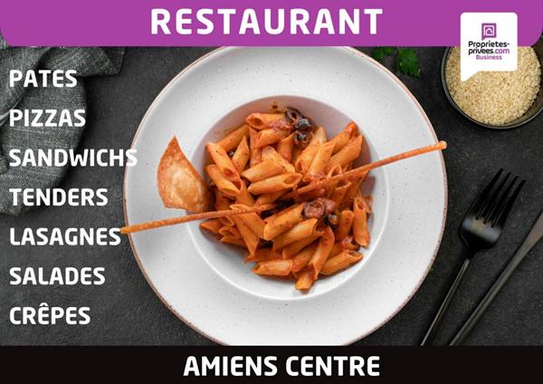 Amiens centre-ville - Restaurant 80 m², 45 couverts, Terrasse 15 places