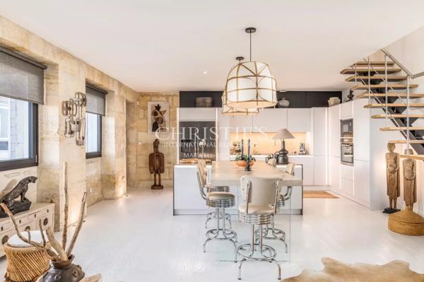 Chartrons – Appartement d’exception – Duplex- 3ème et dernier étage avec ascenseur et vue unique sur la Garonne