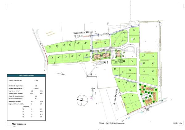 Terrain à bâtir de 577m² viabilisé, borné, en lotissement.