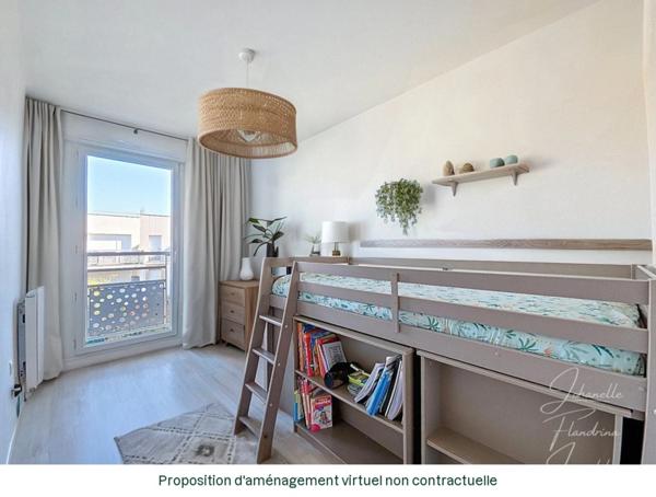 Limay, F3 de 56 m², Dernier étage, Balcon, Parking, Résidence de 2019