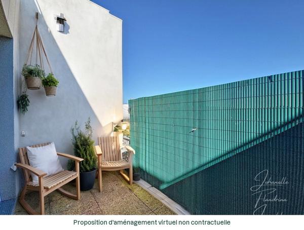 Limay, F3 de 56 m², Dernier étage, Balcon, Parking, Résidence de 2019