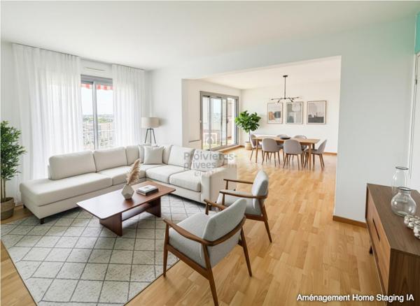 BORDEAUX  CAUDERAN Appartement de trois pièces avec terrasse, balcon ascenseur cave et parking