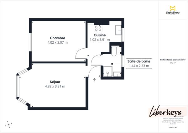 Charmant T2 traversant de 37 m² – Lumineux, au 5ᵉ étage avec ascenseur – Paris 11ᵉ (Voltaire)