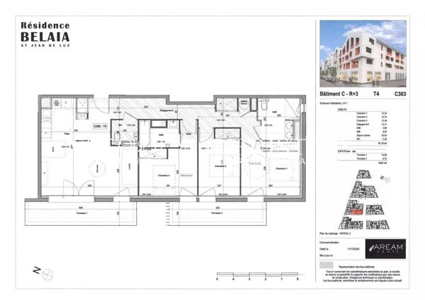 À vendre Saint-Jean-de-Luz - Appartement neuf T4 avec terrasse - Lot C303