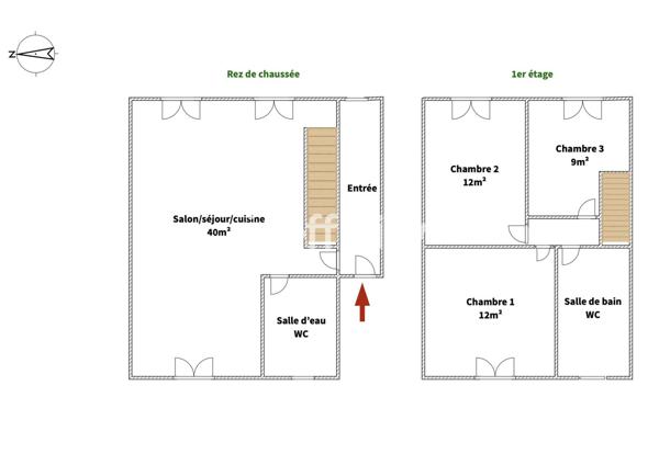Maison 4 pièces - 80 m²