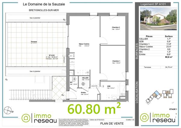 Appartement en frais réduits à BRETIGNOLLES SUR MER (85470)