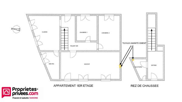 TRES GRAND APPARTEMENT T3 - 2 chambres - 91 m² habitables - proximité centre ville de Pérenchies