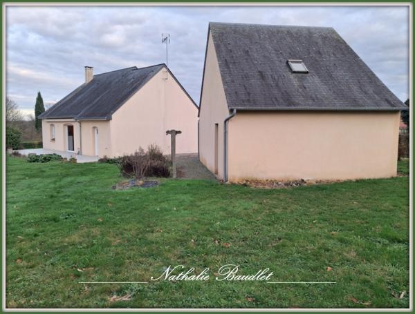 Saint-Symphorien (72240) Pavillon plain-pied sur 2731 m² de terrain avec dépendance.