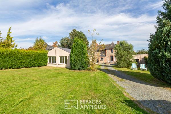 Belle maison d’époque et sa piscine à Quessoy