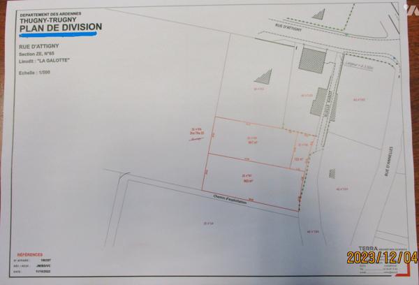 THUGNY-TRUGNY, une parcelle de terrain à bâtir