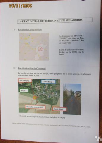 THUGNY-TRUGNY, une parcelle de terrain à bâtir