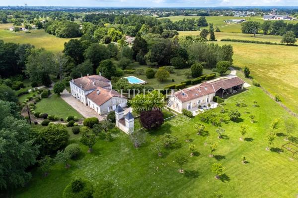 À 20 minutes de Bordeaux – Élégante propriété de charme sur 3,6 hectares – Maison de maître, maison d’amis et dépendances