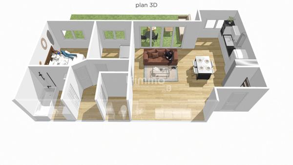 3P de 70 m² avec jardin privatif proche bords de Marne