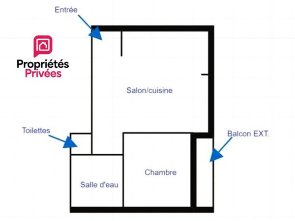 T2 lumineux avec balcon 50 m² -Dernier étage - Centre-ville d'Agen