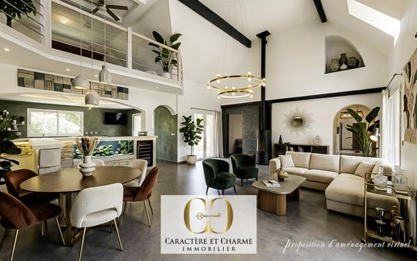 Gourdon (46300) Propriété contemporaine. 316m2. Prestations haut de gamme. Piscine spa.