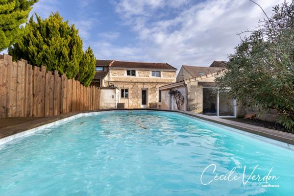 Bergerac centre, maison de charme en pierre 1900 123 m2- 4 chambres avec piscine et dépendances 21 m2 (24)