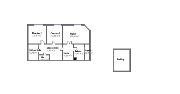 3 pièces spacieux à Franconville ! Dernier étage, 2 min de la gare, parking en sous-sol !