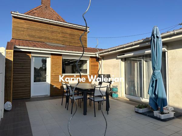 Hénin-Beaumont (62110) AGREABLE LONGERE SEMI PLAIN PIED 4 CHAMBRES 7 PIECES JARDIN