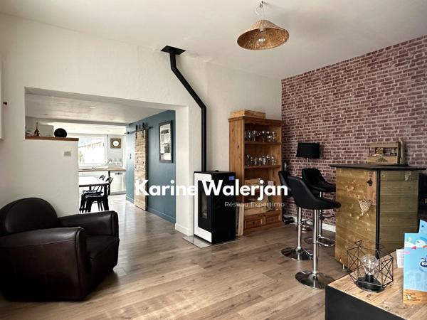 Hénin-Beaumont (62110) AGREABLE LONGERE SEMI PLAIN PIED 4 CHAMBRES 7 PIECES JARDIN