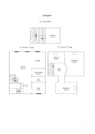 Appartement à vendre 3 pièces 60 m² Puiseaux