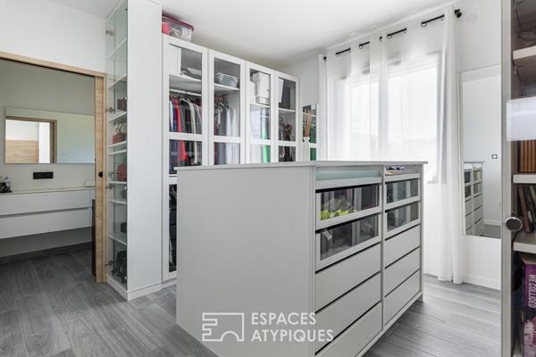 Maison contemporaine avec piscine, en lisière de Launaguet