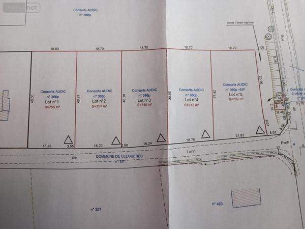 Terrain à Batir à vendre à Cléguérec dans le Morbihan (56480), ref : 56062-1926