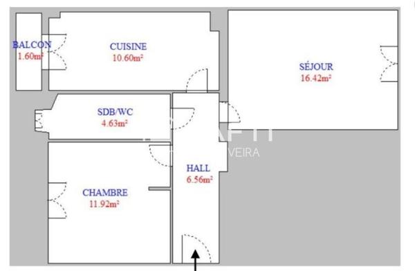 Appartement 2 pièces 50 m² avec balcon – Marseille 4e